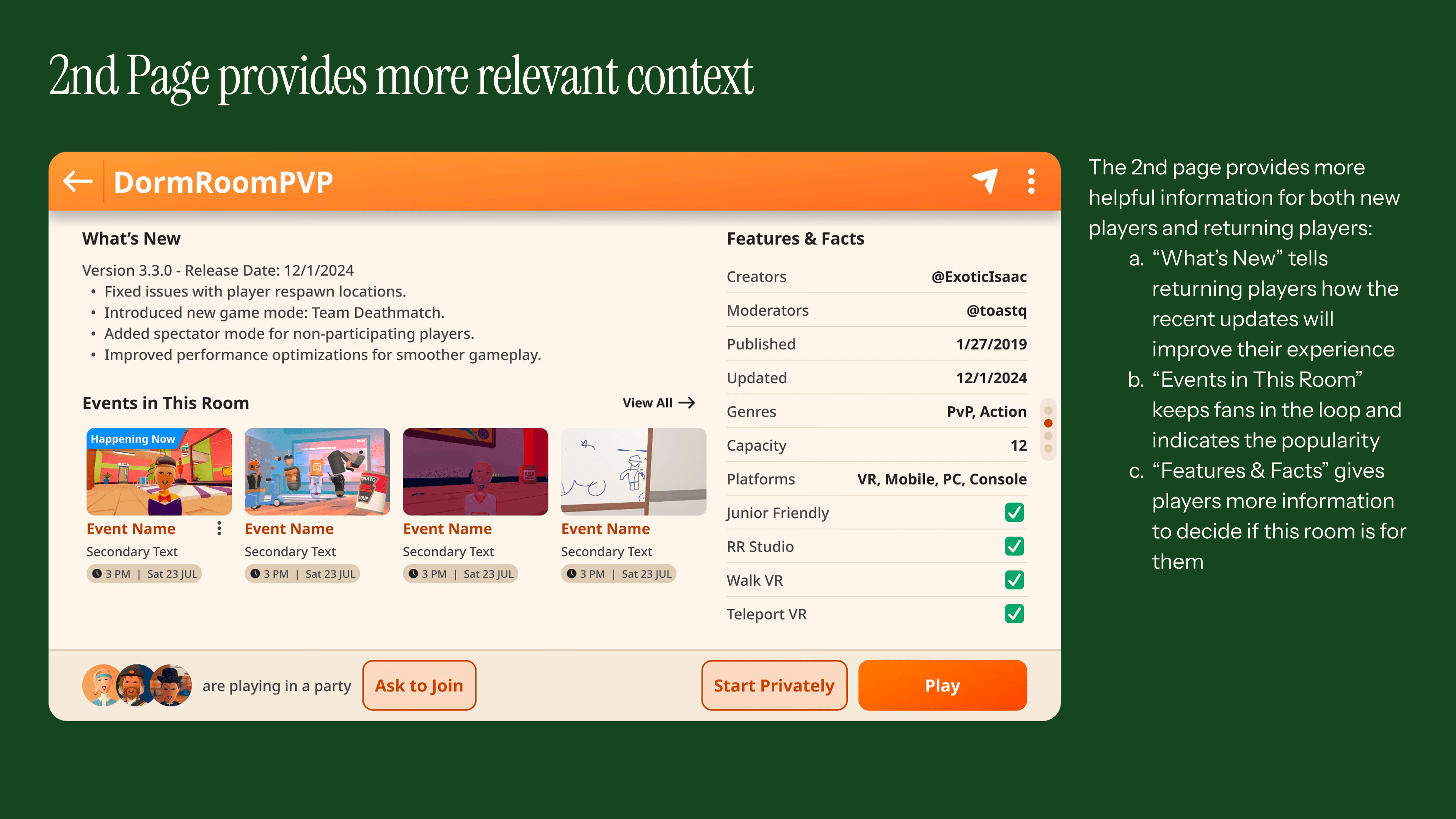 Room details vision: 2nd Page provides more relevant context